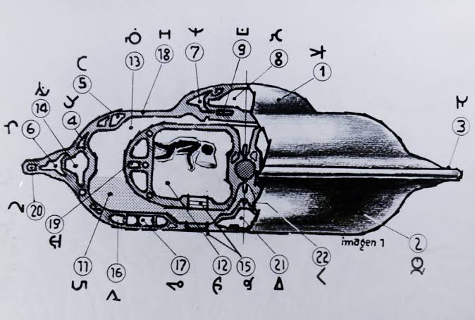 Scan of an original Ummo letter, showing the distinctive typeface and Ummo symbol header